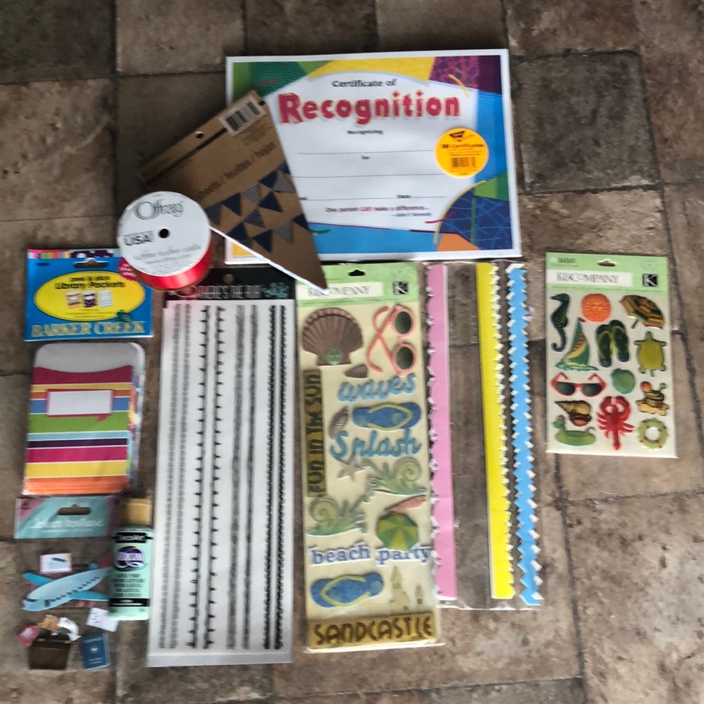 Scrapbook/ teacher supplies lot